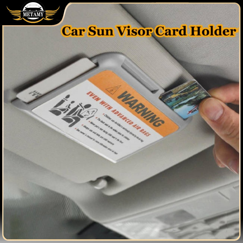 [Hot]Car Sun Visor Card Holder Slot/Pocket Clip Car Slot Multipurpose ...