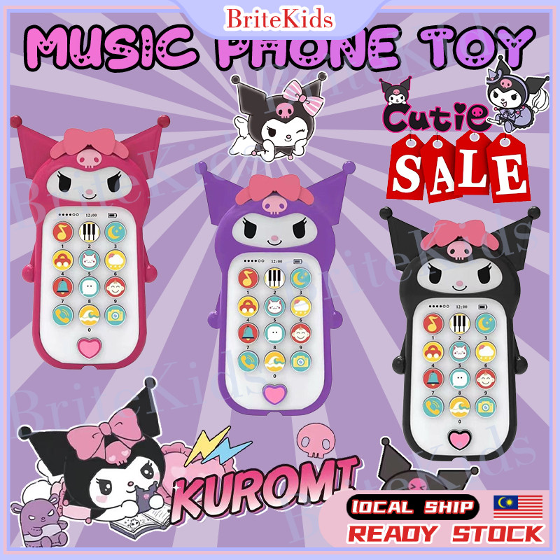 Sanrio Kuromi Music Phone Toys For Kids English Cute Education Learning ...