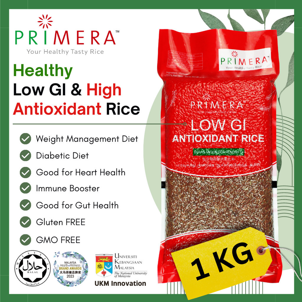 Primera Low GI & Antioxidant Rice (1kg) | Shopee Malaysia