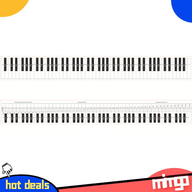 Mimgo 88 Key Keyboard Piano Note Chart Piano Keyboard Finger Simulation ...