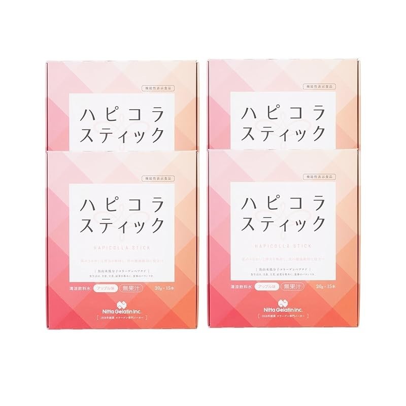 Nitta Gelatin Hapicolastic (20g x 15 sticks) x 4 sets Beauty Drink