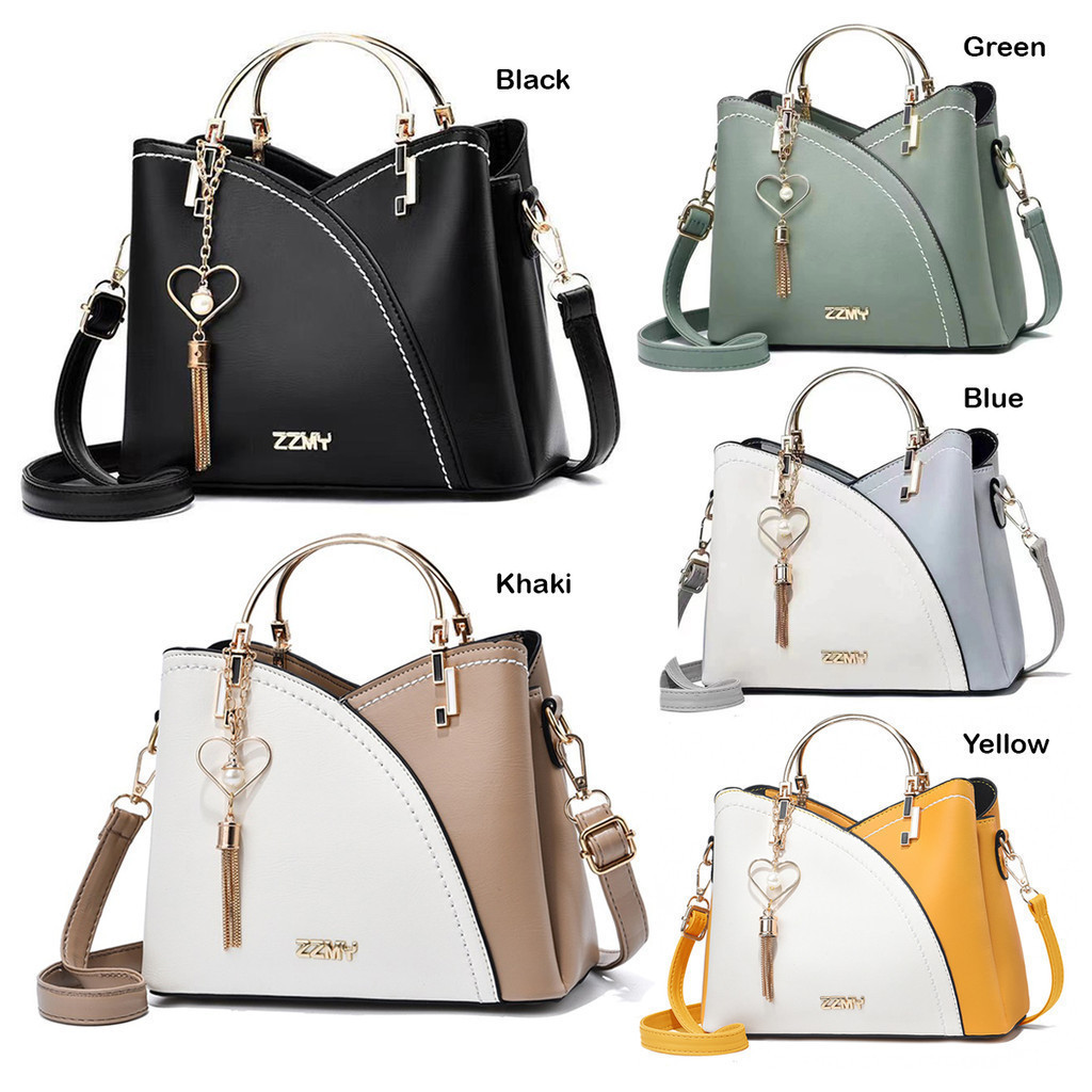 BBD Women's Shoulder Handbag with Gold Hand Carry Beg Tangan Wanita ...