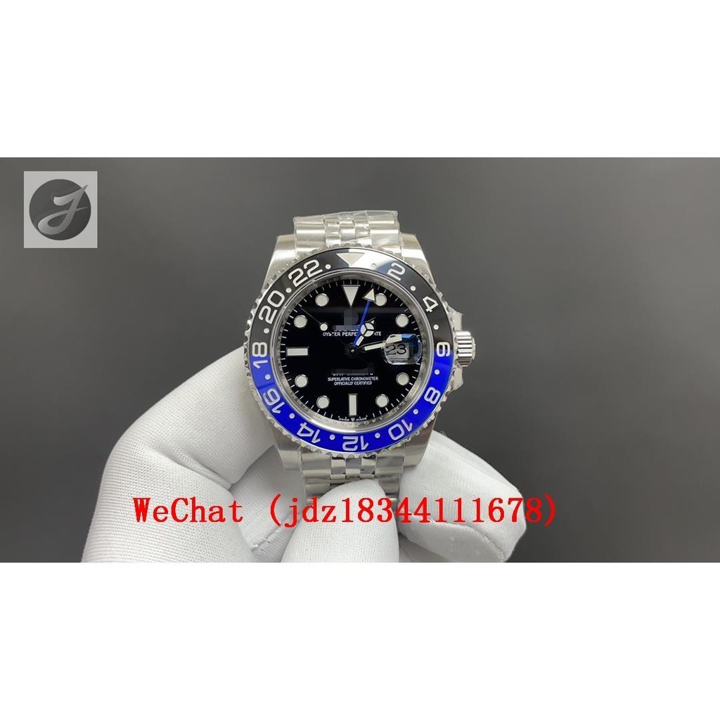 Rolex Green GMT Dual Hour Hand Blue Black Ceramic Ring Mouth 40mm Men's ...