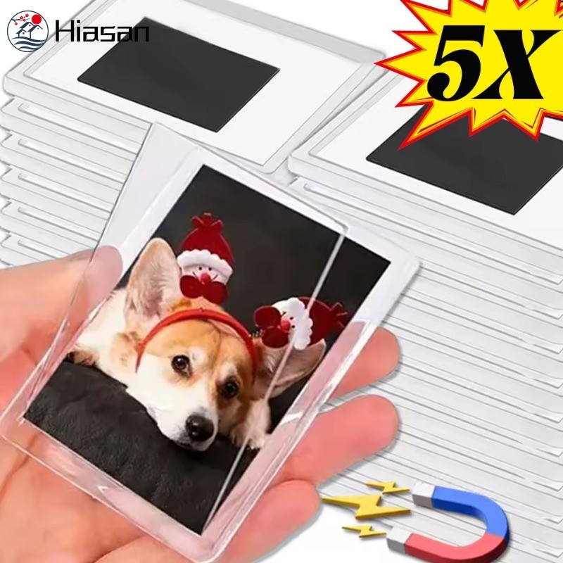 5Pcs Acrylic Magnet Picture Frames - DIY Photoes Display Holder - Home ...