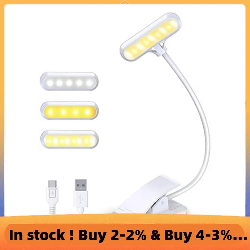 Reading Lamp Book Clamp, 9 LED Clamp Lamp with 3 Colour Temperature and ...