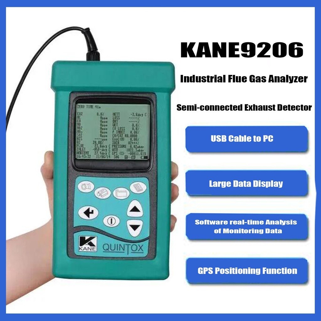 KANE 9206 Industrial Flue Gas Analyzer Semiconnected Exhaust Detector