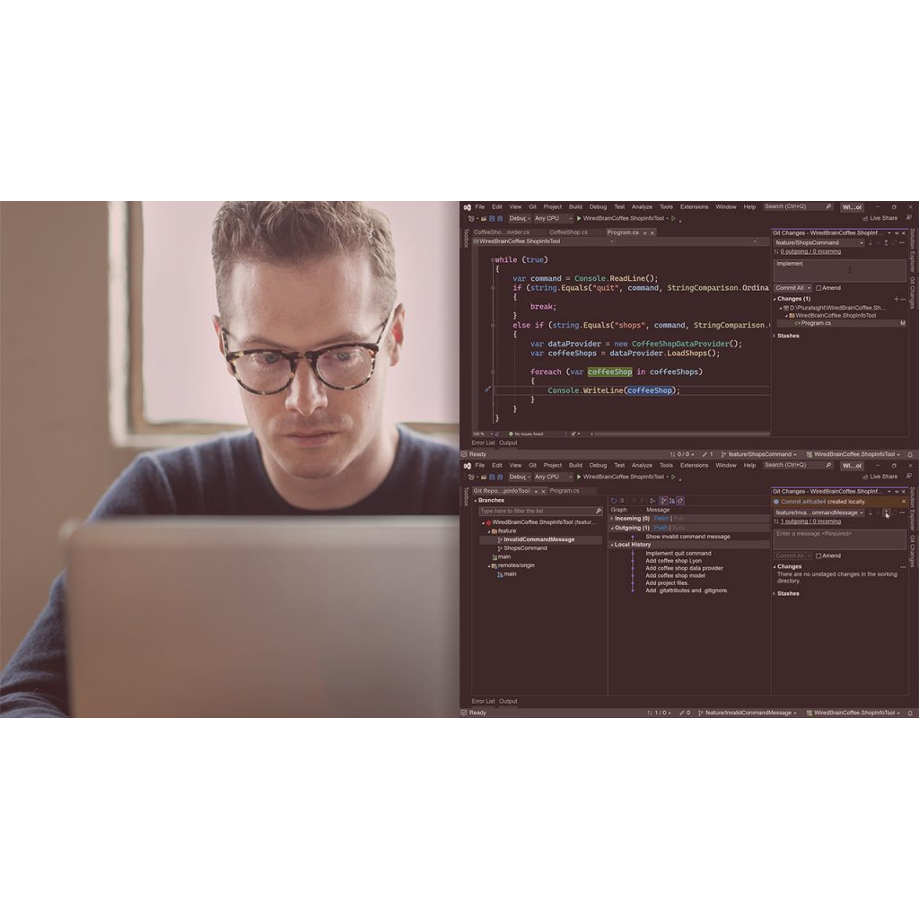  course working with git and github in visual studio 2022 learn