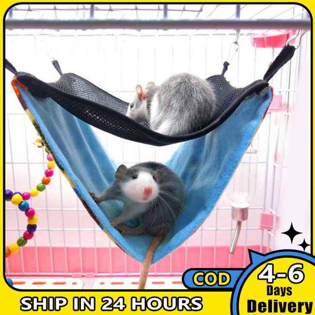 Hanging Mesh For Hamster Reference: In Stock Double Layer Canvas Mesh Hammock Hanging Nest For