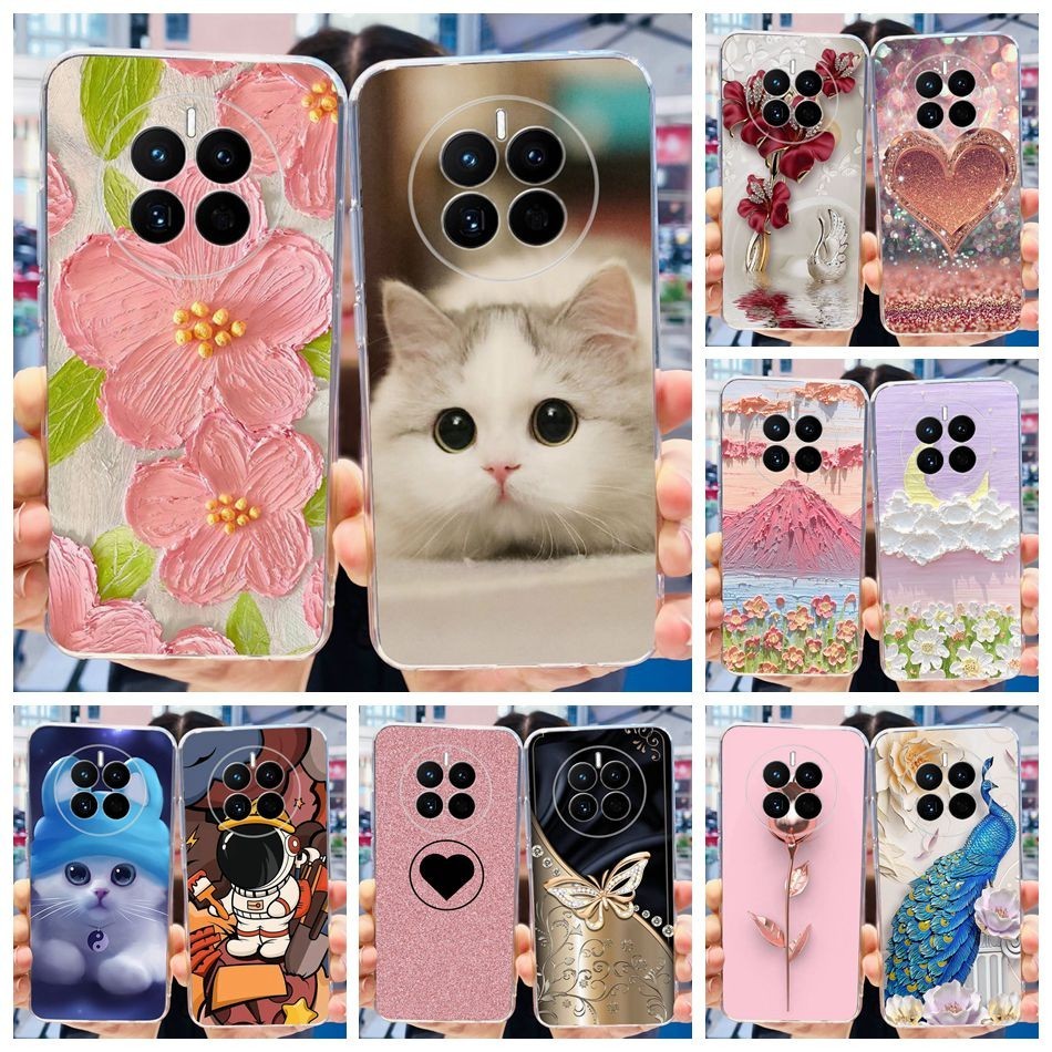 Realme 12 Pro Plus RMX3840 2024 Cute Flower Cat Painted Casing Realme ...