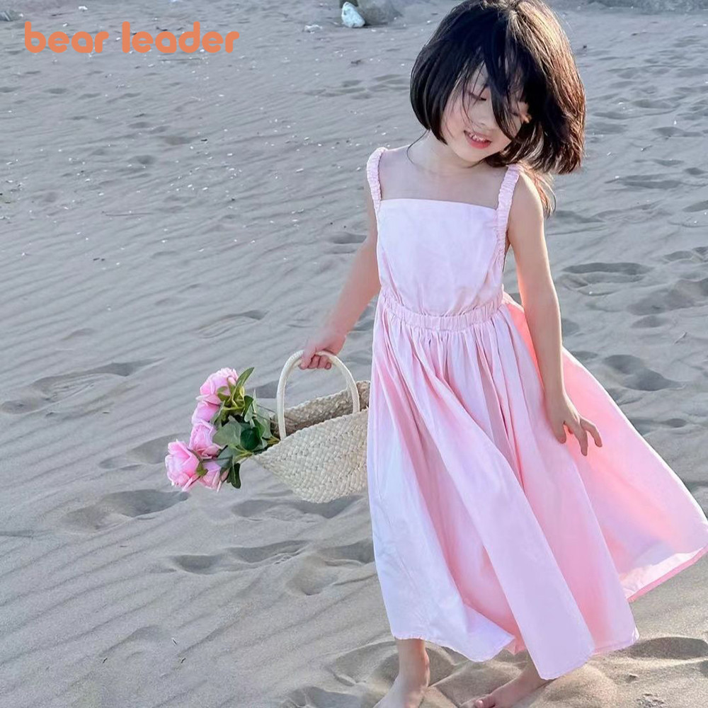 Bear Leader 3-7 Year Old Summer Solid Color Backless Suspender Princess ...