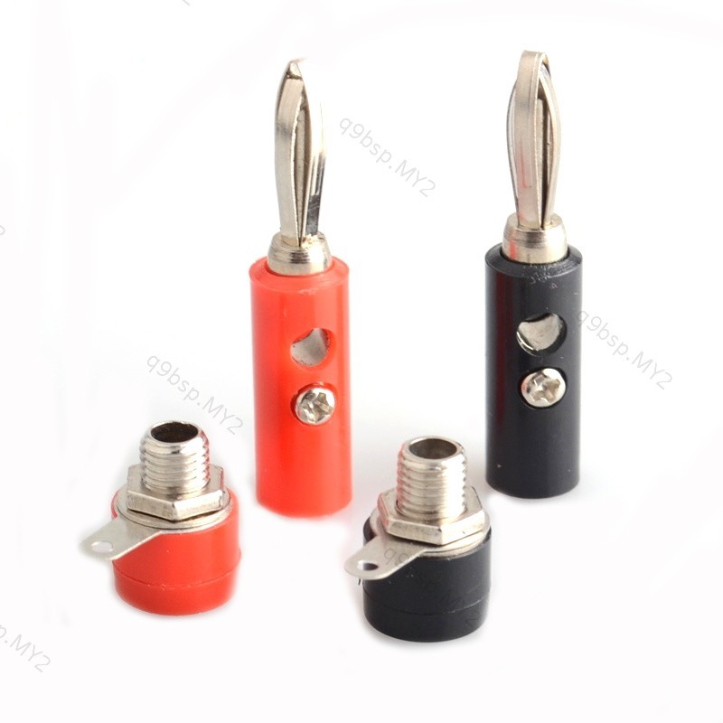 4mm Banana Plug+Socket Connectors Insert Connector Nickel Plated MY9B2 ...