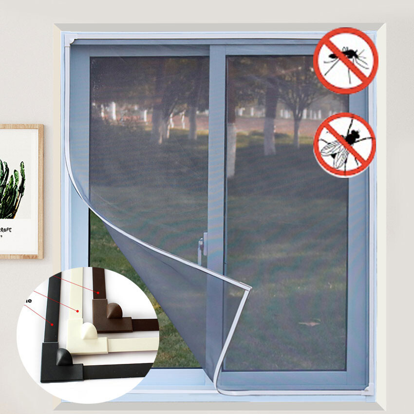 Adjustable Magnetic Window Screen For Window, Anti Mosquito Net Mesh 