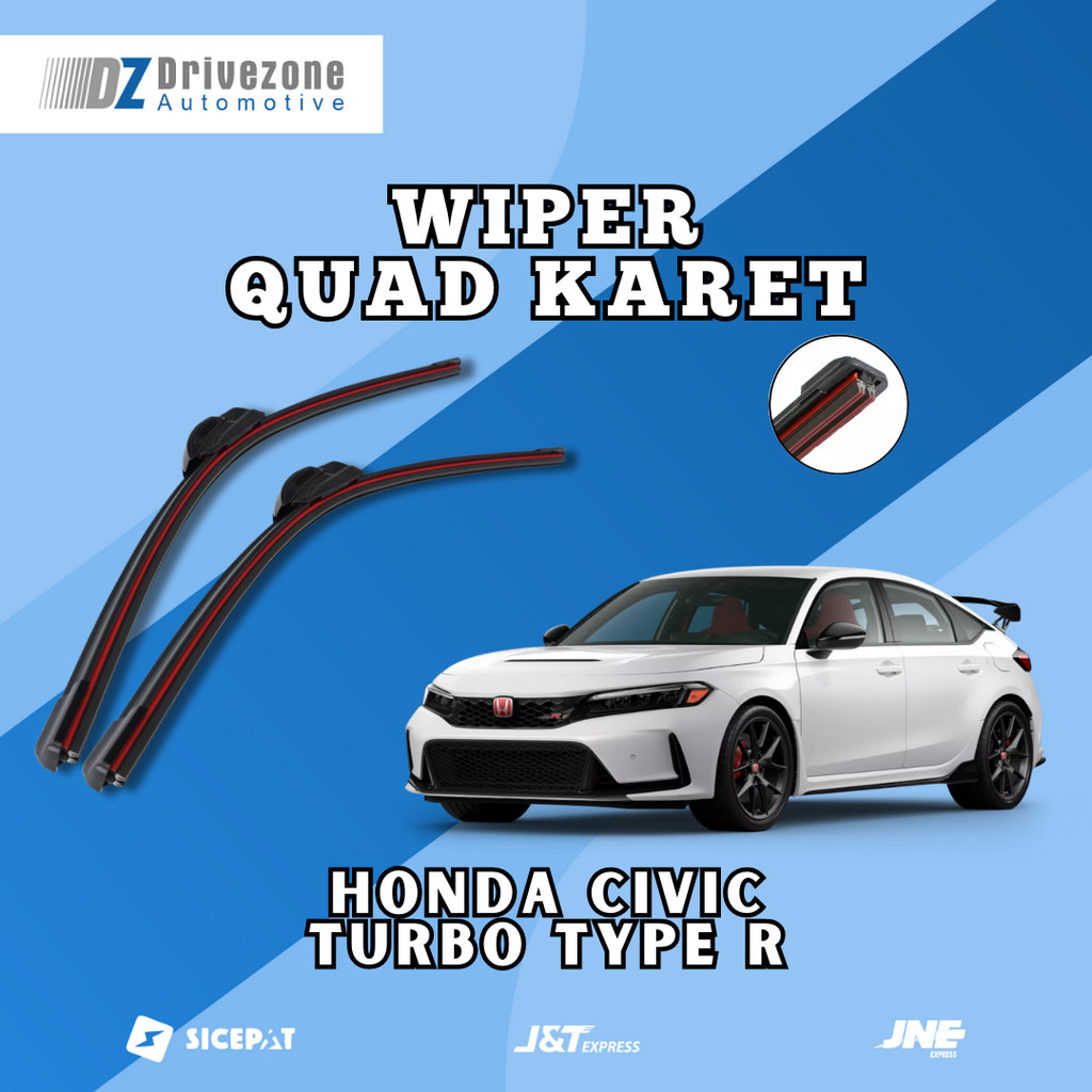 Honda Civic Turbo Type R Car Wiper - Frameless Quad Blade Model 1 Set ...