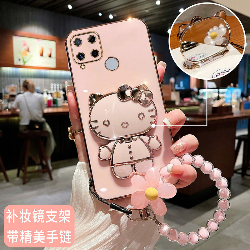 Casing Realme C12 Realme C15 Realme C25 Realme C25S Realme Narzo 30A Realme  C21 Realme C21Y Realme C25Y Phone Case Stitch bracket Free Five Leaf Grass 