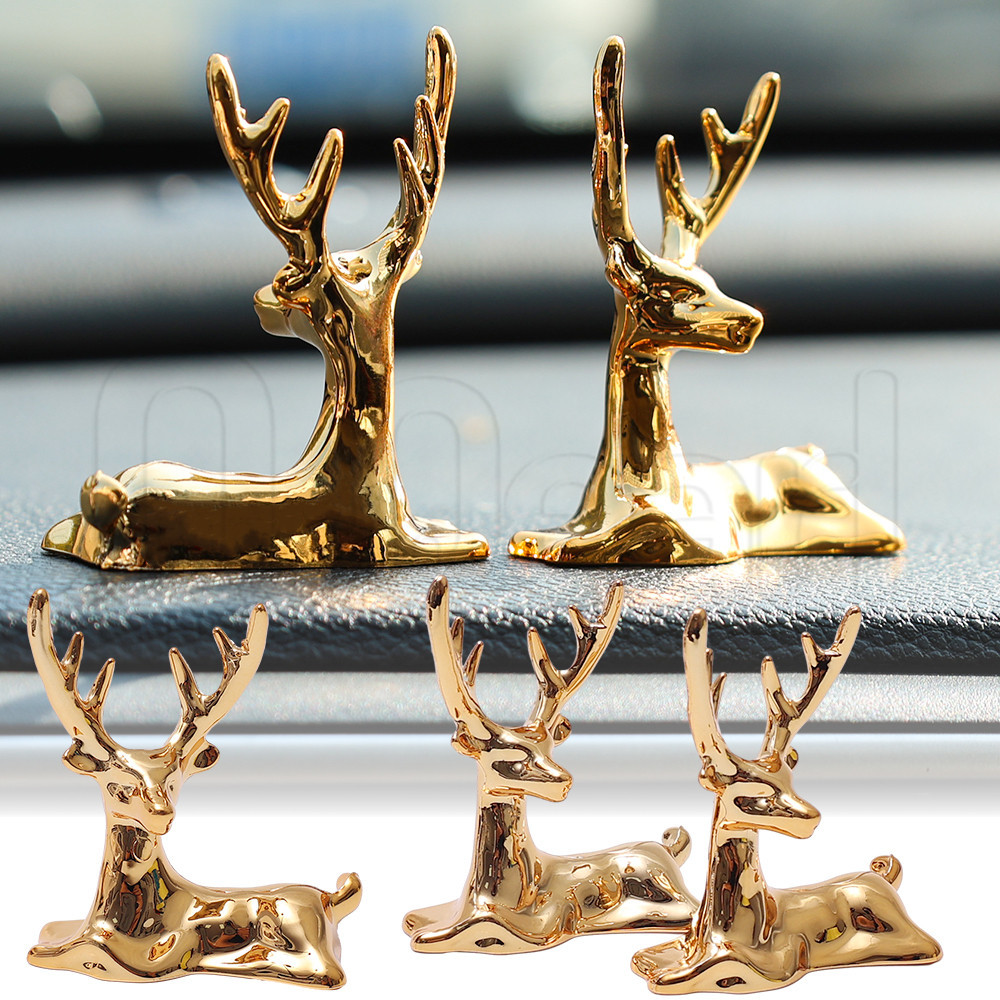 Plastic Elk Car Ornament - Mini Deer Statue - Nordic Reindeer - Art ...