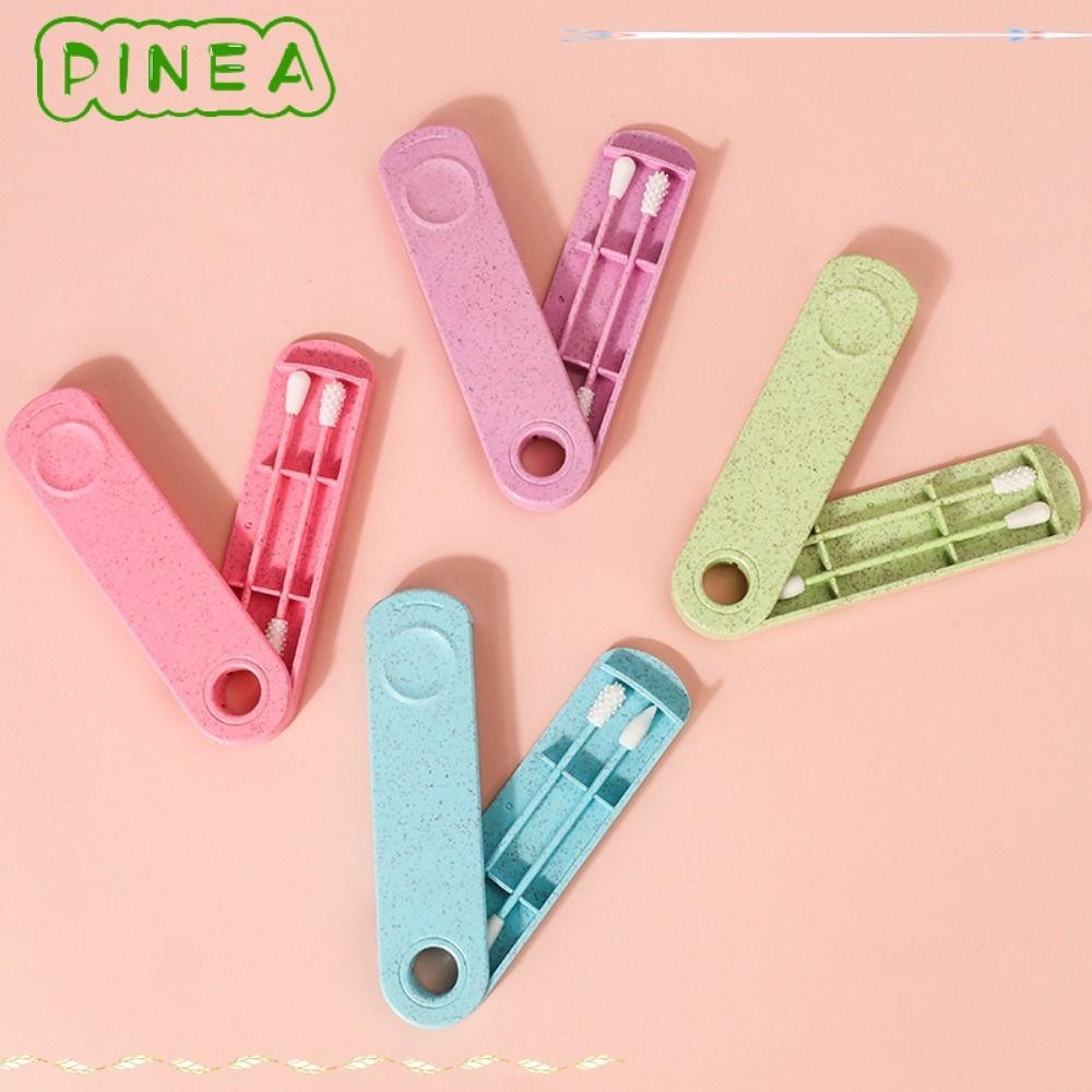 PINAPLE Thin Cotton Swabs, Soft Silicone Reusable Ear Cleaner Stick