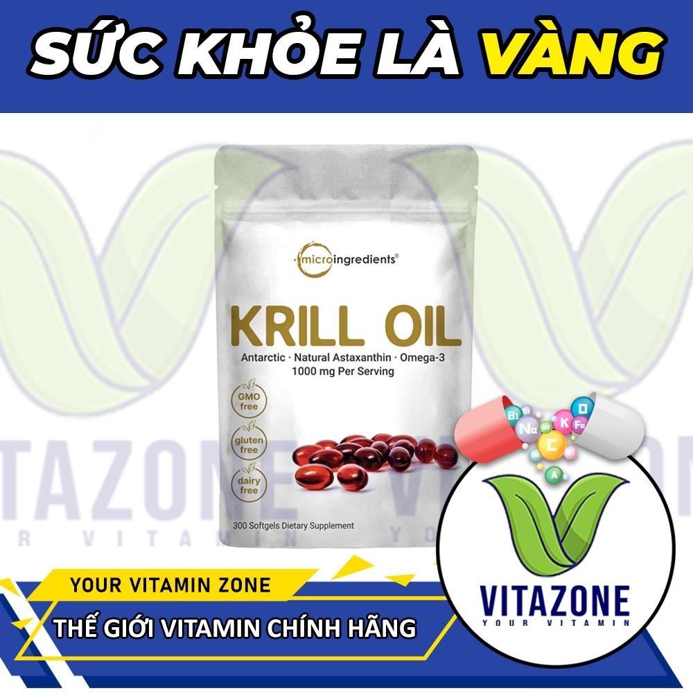 Micro Ingredients Krill Oil Shrimp Oil Oral Eye Supplement, Brain