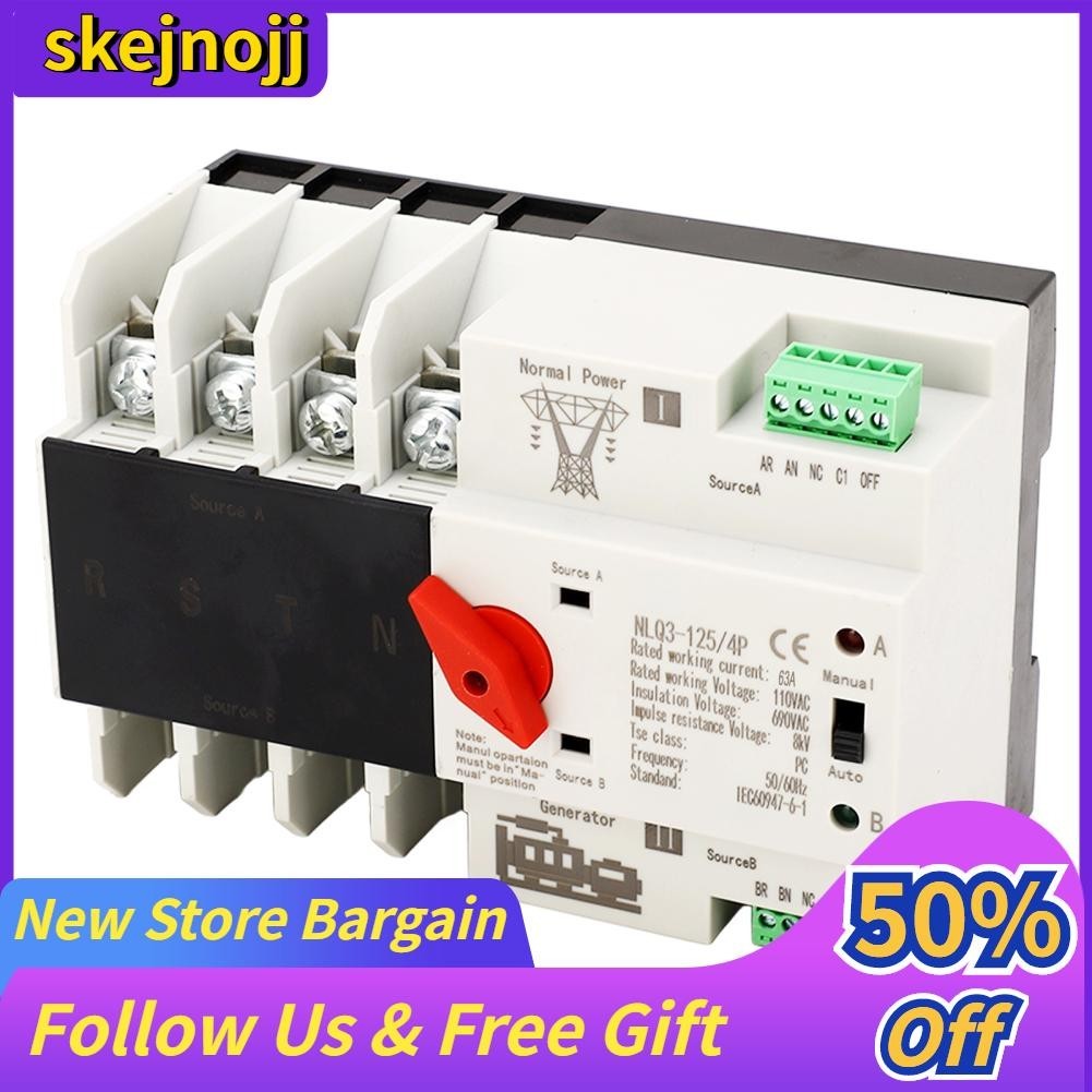 Skejnojj Automatic Changeover Switch AC110V 63A Auto Manual Mode ...