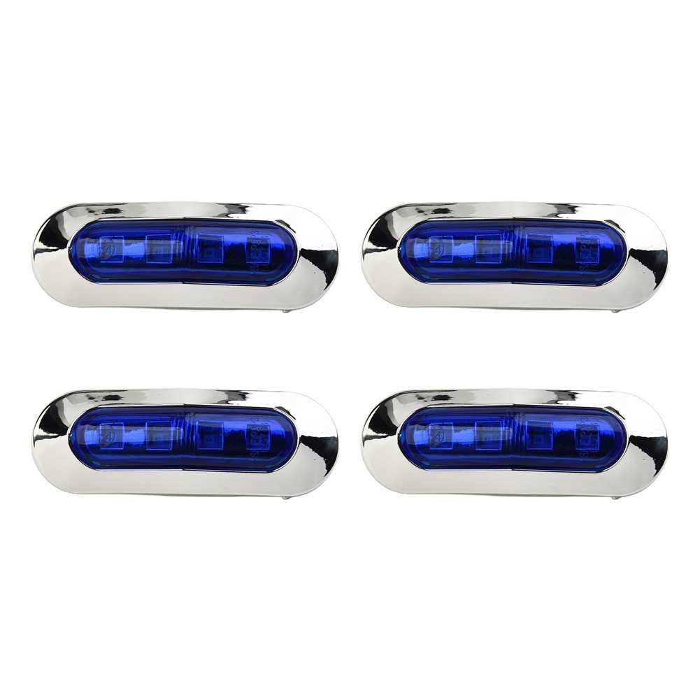[BESTSHE] 4PCS Truck Marine Boat 4 LED Blue Courtesy Lights Cabin Deck