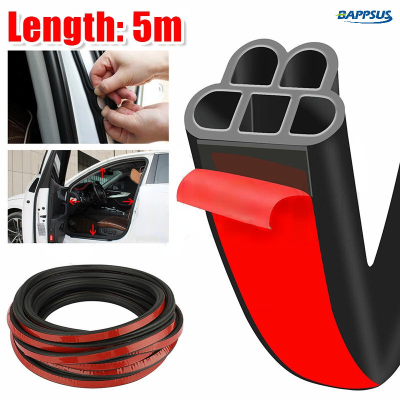 [Better For You] Auto Rubber Seal Strip Car Tshape Slanted Sealing