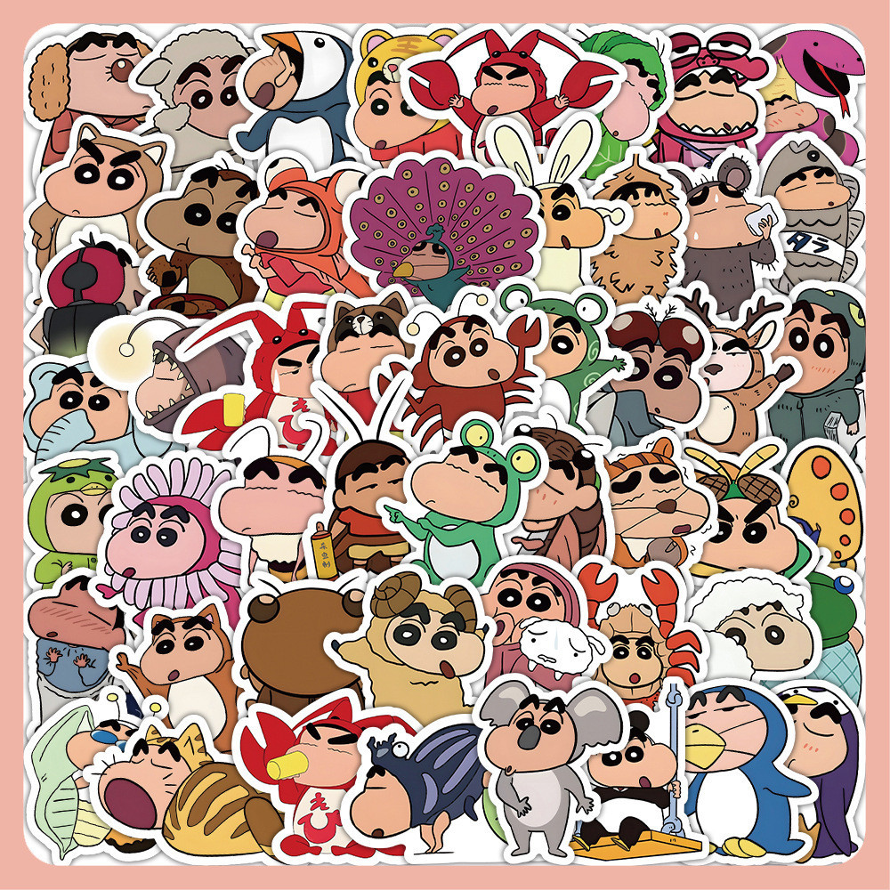 60Pcs/set Crayon Shin-chan Stickers for Notebook IPADIY DIY Sticker ...