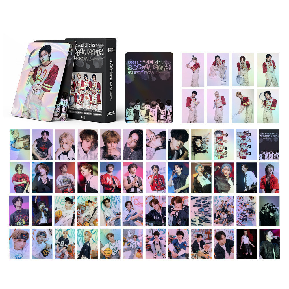 50-119pcs STRAY KIDS Holographic Laser Lomo cards SKZ Magic School ...