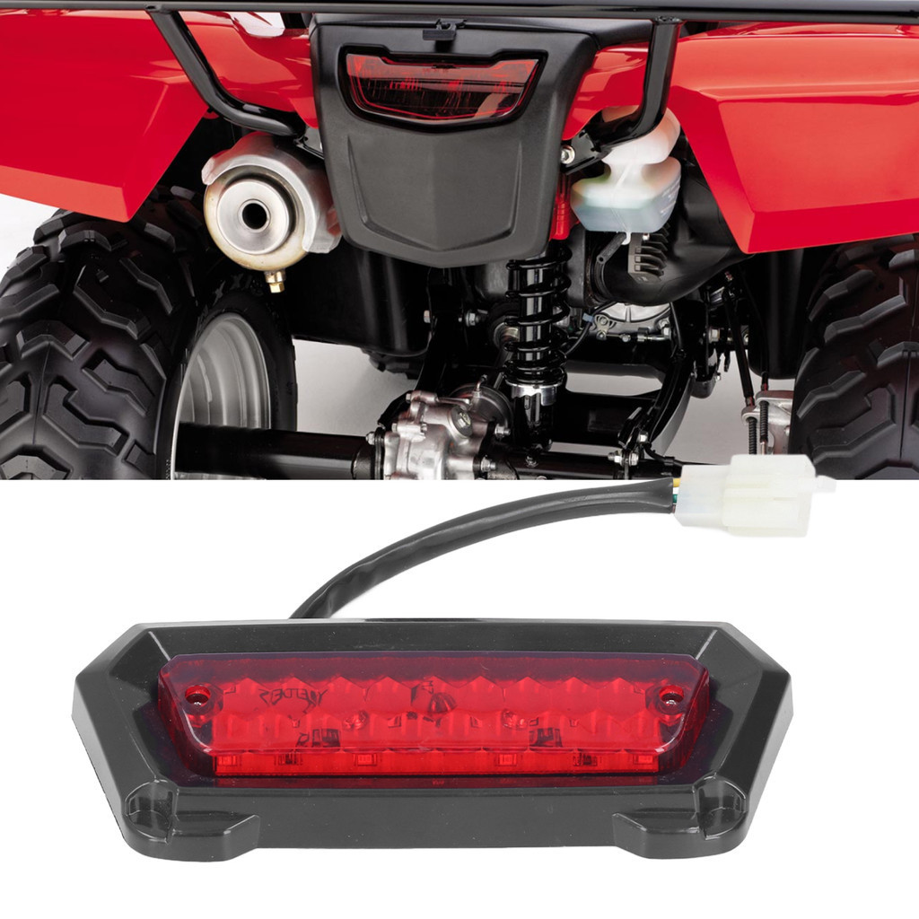 TMA12V Brake Light 3 Wire Plug Red Reflective Lens Replacement For 50cc To 125cc Chinese ATVs