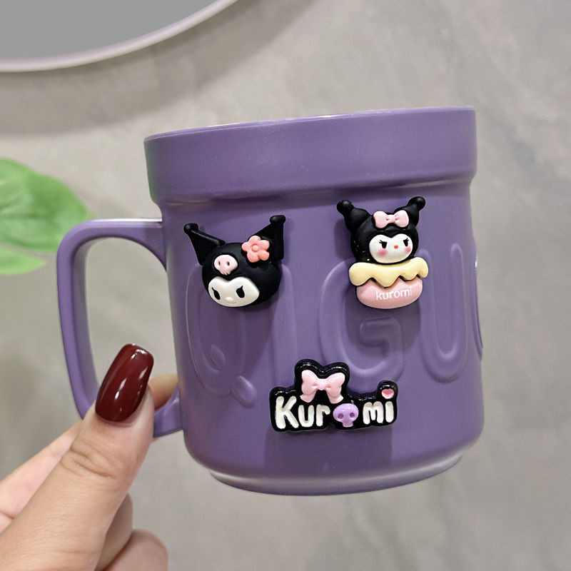 Kuromi Cup, Cartoon Water Cup Cute Water Cup Kuromi Mouthwash Cup ins ...