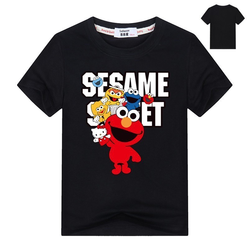 K-pop All-match Sesame Street Toddler Tees Boy Summer T-shirts Elmo 