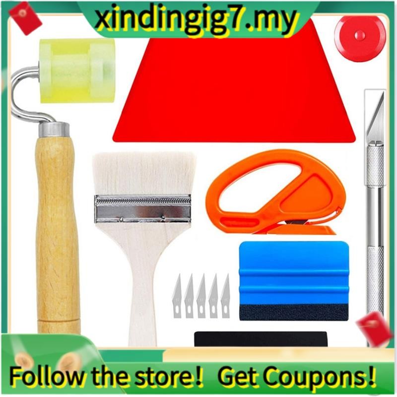Peel and Stick Wallpaper Tools,Wallpaper Smoothing Tool Kit with Smoother,Edge Guider,Paste