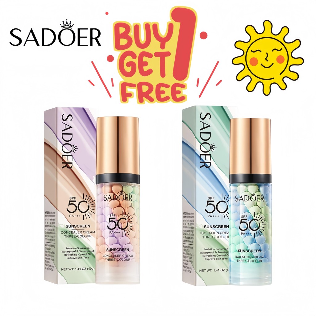 Sadoer Sunscreen 50SPF Makeup Primer Sadeer Three Color Isolation ...