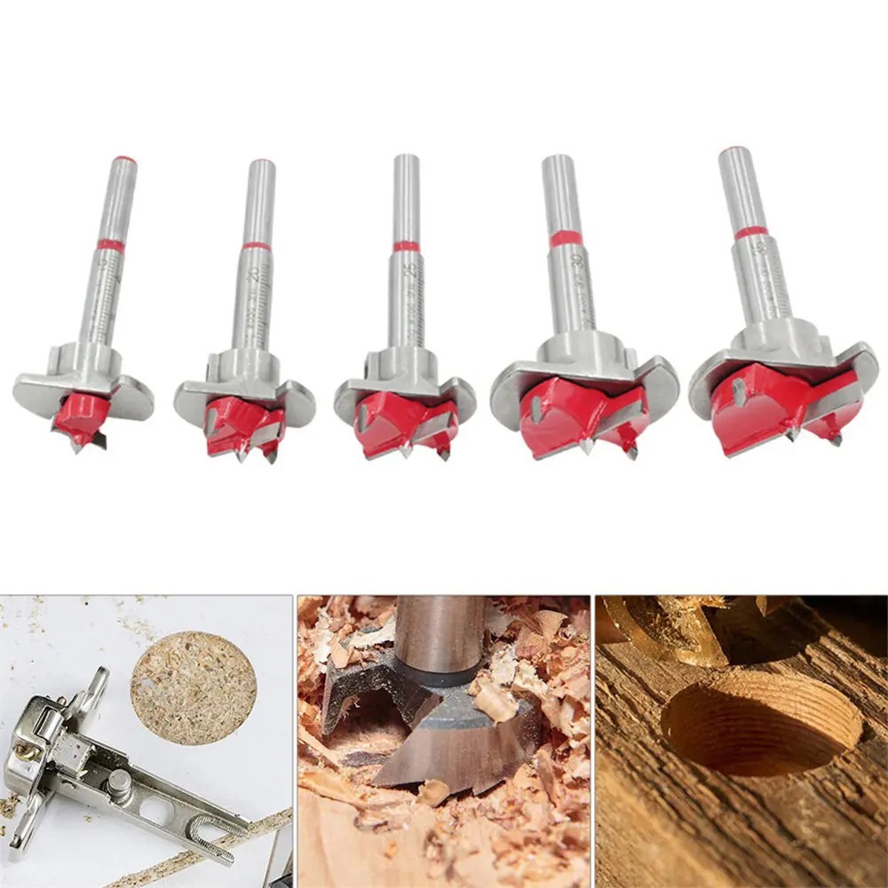Forstner Drill Bits 5Pcs/Set, 15 20 25 30 35mm Forstner Bit Wood Auger ...