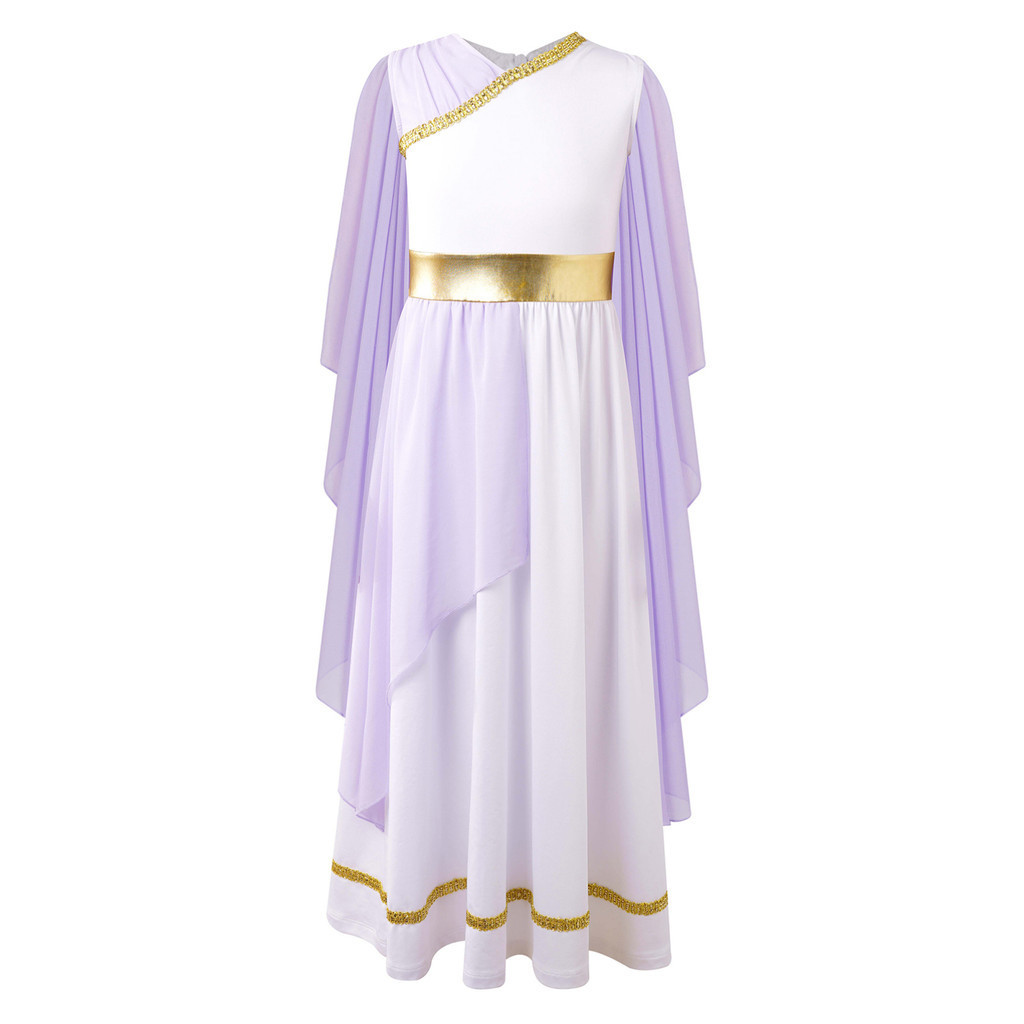 Girls Roman Toga Costume Sleeveless Princess Dress for Theme Parties Shopee Malaysia