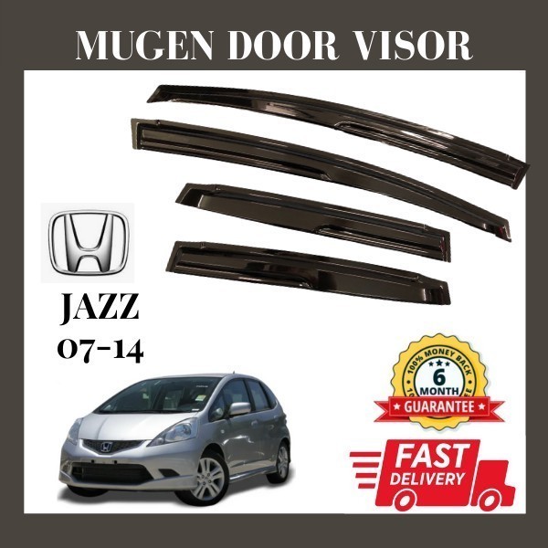JYK Honda Jazz 20072014 Door Visor Air Press Window Mugen Style Acrylic Wind Deflector (4PCS