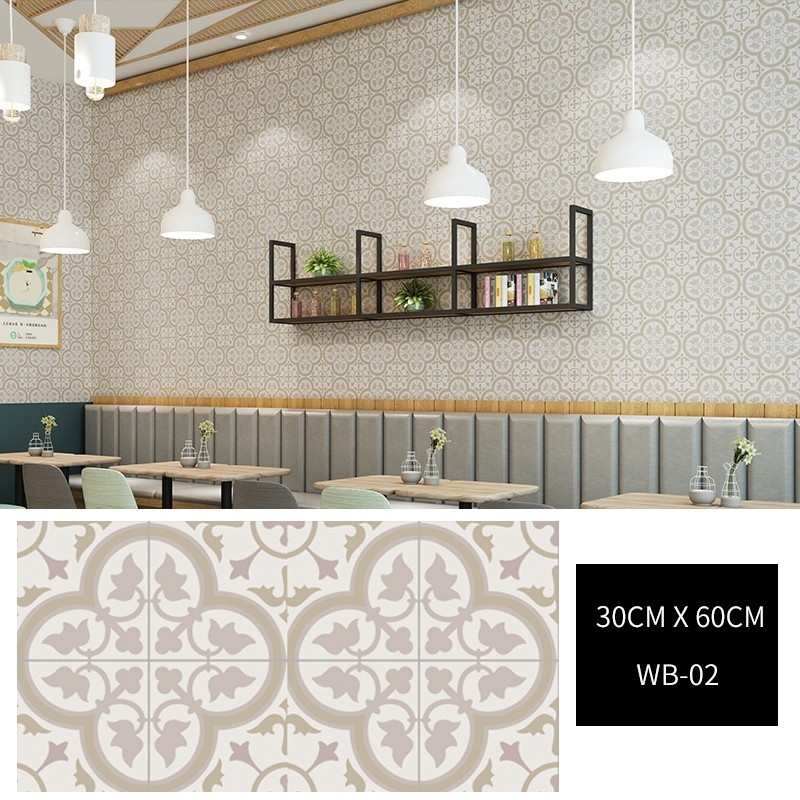 Floor tile stickers waterproof Self-adhesive kitchen wallpaper wall ...