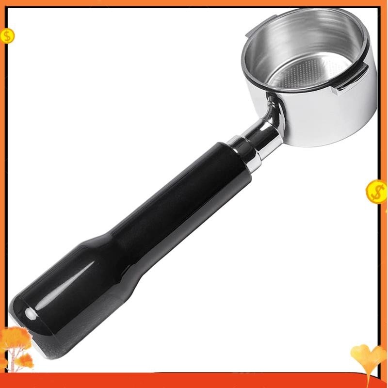 51mm Bottomless Portafilter 2 Ears for Delonghi ECP3420/EC155/BCO430/EC260, Espresso Portafilter