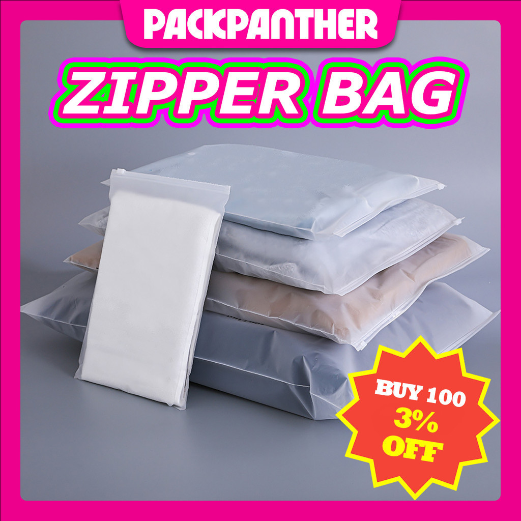 PACKPANTHER Ziplock Bag Travel Bag Clothe Bag Matte Zip Lock Bag