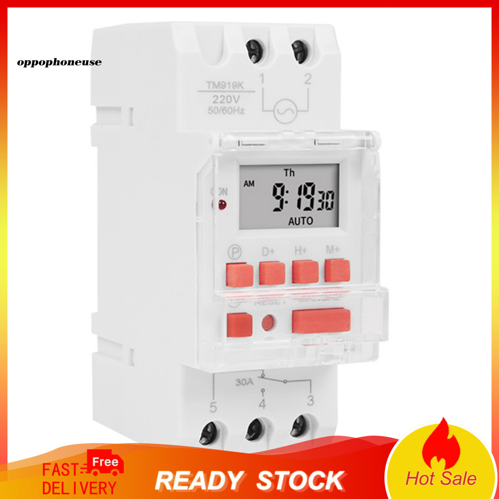 OPPO TM919B Time Switch Programmable Accurate Timing Plastic Enclosure ...