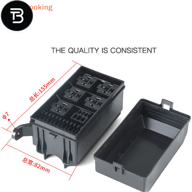 TB Car 12-Slot Relay Box 6 ATC/ATO 6 Relays Standard Blade Fuses Holder ...