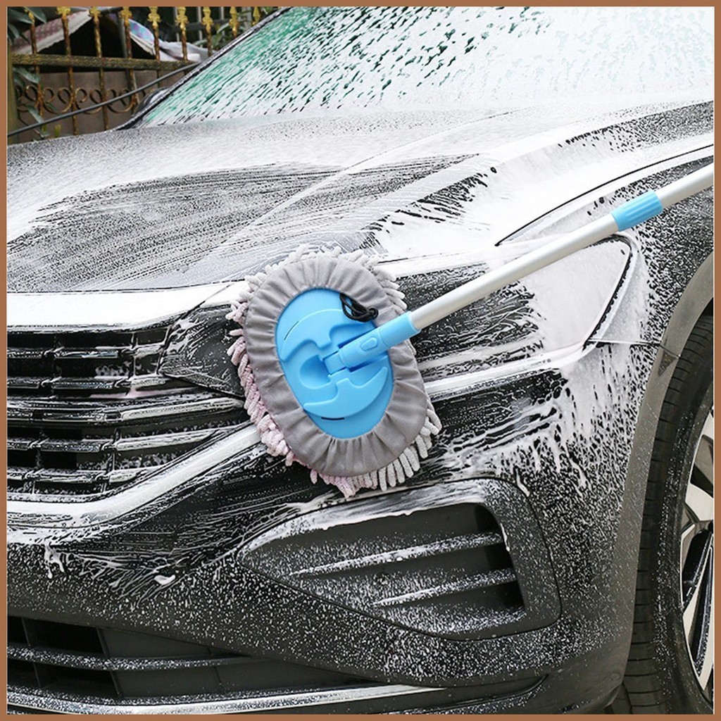 Car Mop with Long Handle Telescopic Long Handled Car Wash Brush Truck