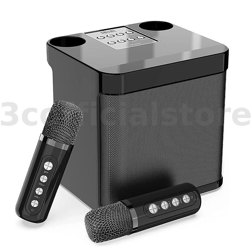 YS203 bluetooth Speaker with Dual Wireless Microphone Surround Stereo ...
