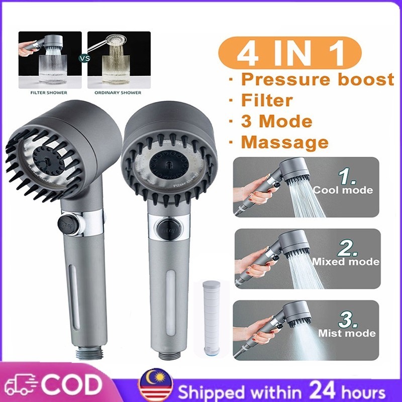 High Pressure Shower Head Handheld Shower Head Bathroom Pressurized ...