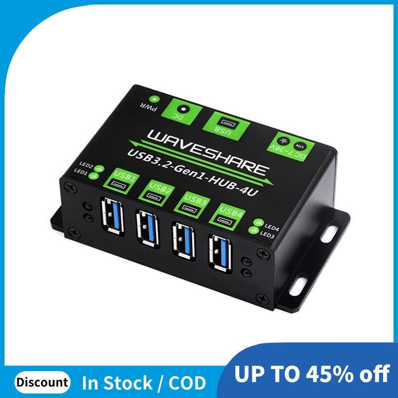 Waveshare USB3.2 HUB 4U Extended 4-Way USB 3.2Gen1 Interface 5Gbps ...