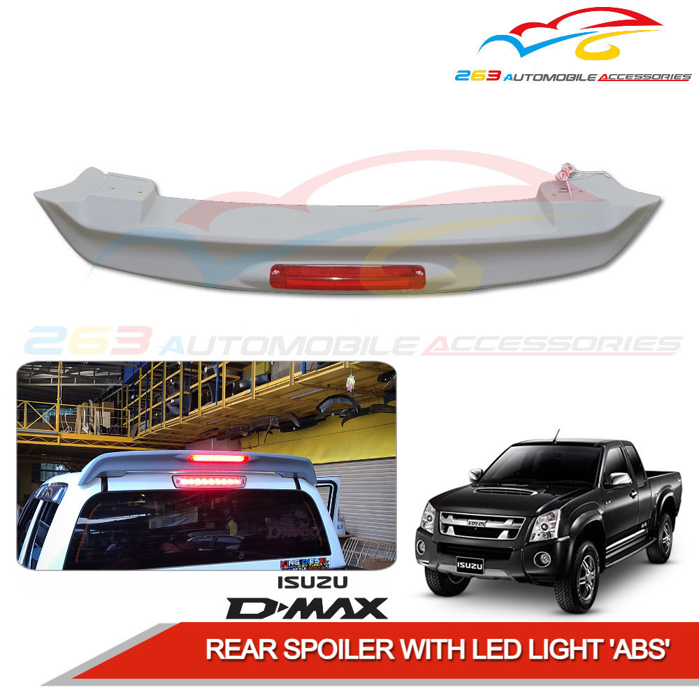 ISUZU D-MAX DMAX 2002-2011 REAR SPOILER WING WITH LED LIGHT 'ABS' (NO ...