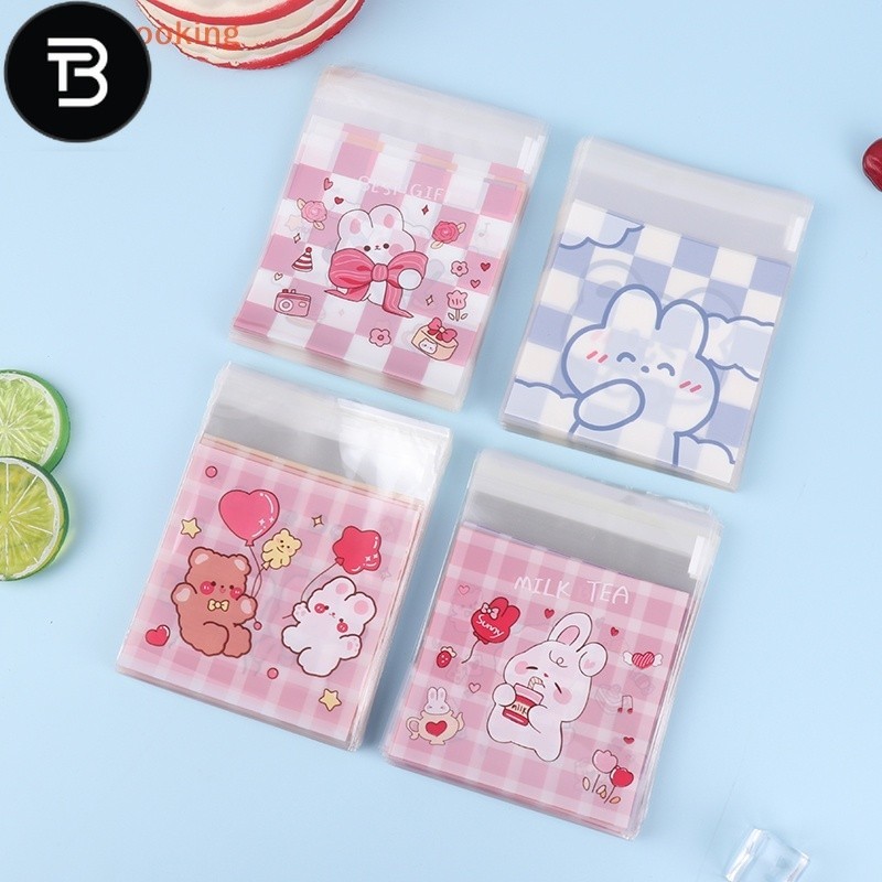 TB [LargeLooking] 100Pcs Rabbit Bear Candy Bag Cartoon Transparent ...