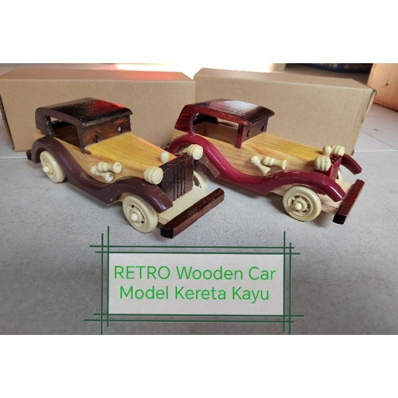 [READY STOCK] Retro Wooden Car Model Kereta Merdeka Model Kereta Kayu ...