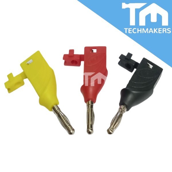 Premium Stackable Banana Plug 20A Black / Red / Yellow Binding Post Unshrouded