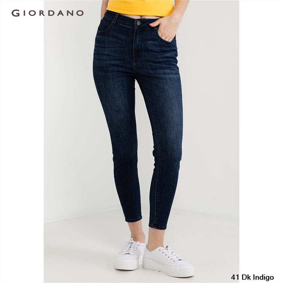 GIORDANO WOMEN Women's Super Stretch Denim Cropped Pants - Main Image