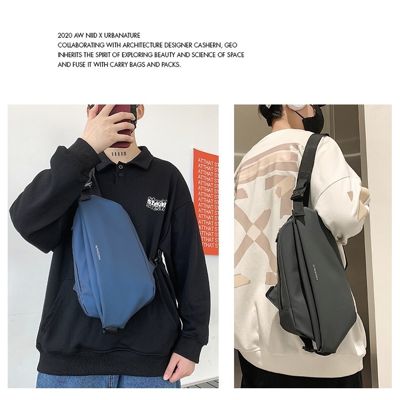Men S Chest Bag Fashion 2026.Waterproof Men's Chest Bag | Fashion Casual Crossbody Sling Bag for ...