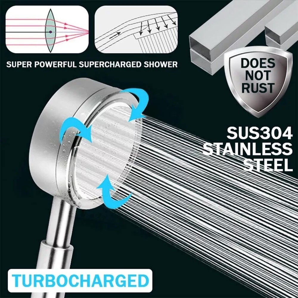 B2U SUS 304 Stainless Steel High Pressure Bathroom Hand Shower Hose and ...